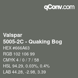 Código de color: Valspar - 5005-2C - Quaking Bog | qconv.com