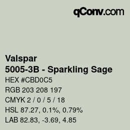 Color code: Valspar - 5005-3B - Sparkling Sage | qconv.com