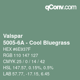 カラーコード: Valspar - 5005-6A - Cool Bluegrass | qconv.com