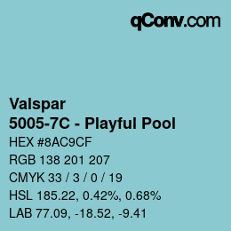 Color code: Valspar - 5005-7C - Playful Pool | qconv.com