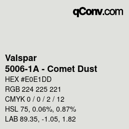 カラーコード: Valspar - 5006-1A - Comet Dust | qconv.com