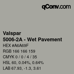 カラーコード: Valspar - 5006-2A - Wet Pavement | qconv.com