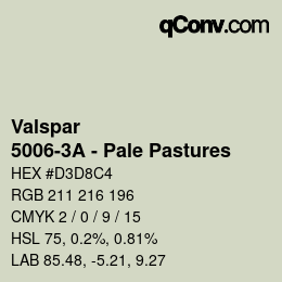 カラーコード: Valspar - 5006-3A - Pale Pastures | qconv.com