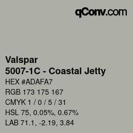 Farbcode: Valspar - 5007-1C - Coastal Jetty | qconv.com