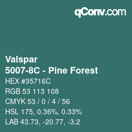 Color code: Valspar - 5007-8C - Pine Forest | qconv.com