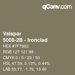 カラーコード: Valspar - 5008-2B - Ironclad | qconv.com