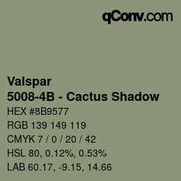 カラーコード: Valspar - 5008-4B - Cactus Shadow | qconv.com