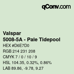 カラーコード: Valspar - 5008-5A - Pale Tidepool | qconv.com
