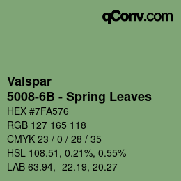 Code couleur: Valspar - 5008-6B - Spring Leaves | qconv.com