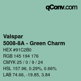 Color code: Valspar - 5008-8A - Green Charm | qconv.com