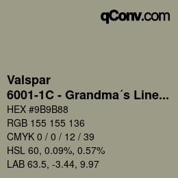 カラーコード: Valspar - 6001-1C - Grandma´s Linen | qconv.com