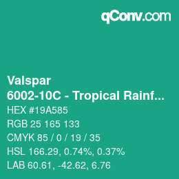 Code couleur: Valspar - 6002-10C - Tropical Rainforest | qconv.com