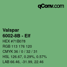 Farbcode: Valspar - 6002-8B - Elf | qconv.com