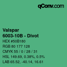 Color code: Valspar - 6003-10B - Divot | qconv.com