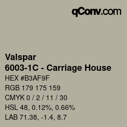 カラーコード: Valspar - 6003-1C - Carriage House | qconv.com