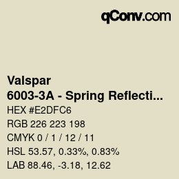 Color code: Valspar - 6003-3A - Spring Reflection | qconv.com