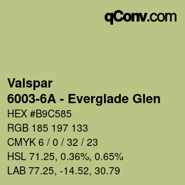 Color code: Valspar - 6003-6A - Everglade Glen | qconv.com