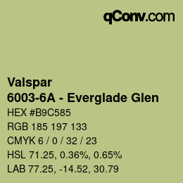 カラーコード: Valspar - 6003-6A - Everglade Glen | qconv.com
