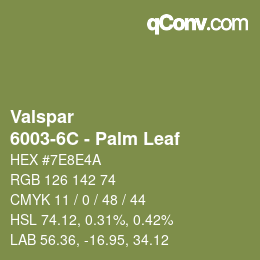 Farbcode: Valspar - 6003-6C - Palm Leaf | qconv.com