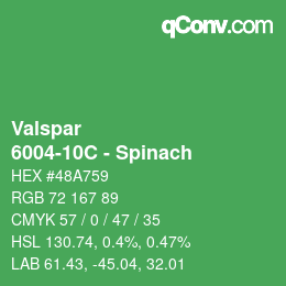 Color code: Valspar - 6004-10C - Spinach | qconv.com