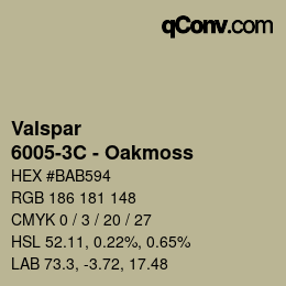 Color code: Valspar - 6005-3C - Oakmoss | qconv.com