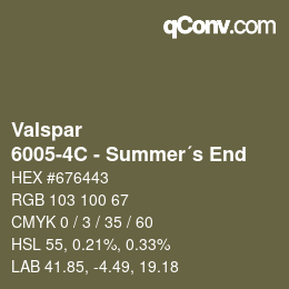 Farbcode: Valspar - 6005-4C - Summer´s End | qconv.com