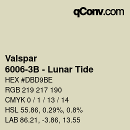 カラーコード: Valspar - 6006-3B - Lunar Tide | qconv.com