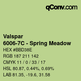 Color code: Valspar - 6006-7C - Spring Meadow | qconv.com