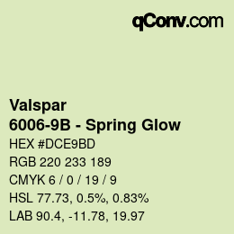 Farbcode: Valspar - 6006-9B - Spring Glow | qconv.com