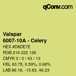 Farbcode: Valspar - 6007-10A - Celery | qconv.com