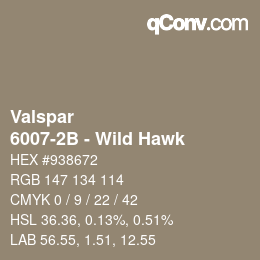 Color code: Valspar - 6007-2B - Wild Hawk | qconv.com