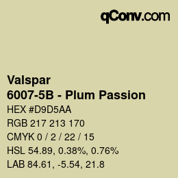 カラーコード: Valspar - 6007-5B - Plum Passion | qconv.com