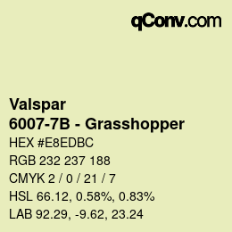 Color code: Valspar - 6007-7B - Grasshopper | qconv.com