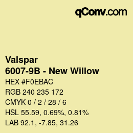 Farbcode: Valspar - 6007-9B - New Willow | qconv.com