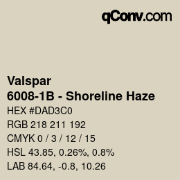 カラーコード: Valspar - 6008-1B - Shoreline Haze | qconv.com