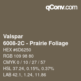 Color code: Valspar - 6008-2C - Prairie Foliage | qconv.com