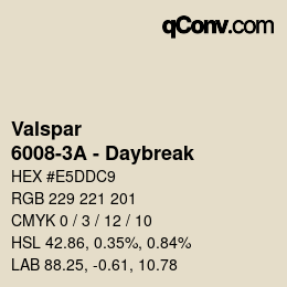 カラーコード: Valspar - 6008-3A - Daybreak | qconv.com