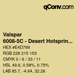 カラーコード: Valspar - 6008-5C - Desert Hotsprings | qconv.com
