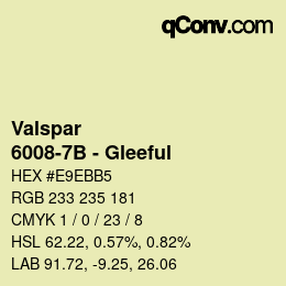 Color code: Valspar - 6008-7B - Gleeful | qconv.com