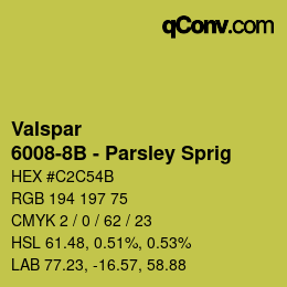 カラーコード: Valspar - 6008-8B - Parsley Sprig | qconv.com