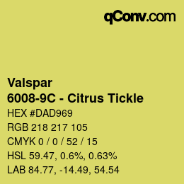 カラーコード: Valspar - 6008-9C - Citrus Tickle | qconv.com