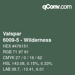カラーコード: Valspar - 6009-5 - Wilderness | qconv.com