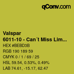 Color code: Valspar - 6011-10 - Can´t Miss Lime | qconv.com