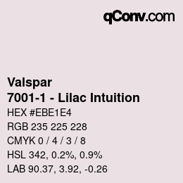 Color code: Valspar - 7001-1 - Lilac Intuition | qconv.com