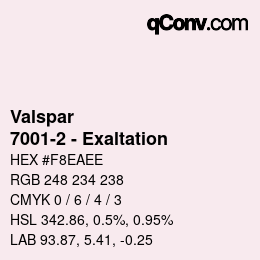 Color code: Valspar - 7001-2 - Exaltation | qconv.com