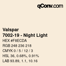 Color code: Valspar - 7002-19 - Night Light | qconv.com