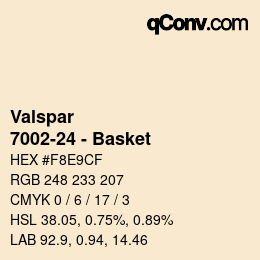 カラーコード: Valspar - 7002-24 - Basket | qconv.com