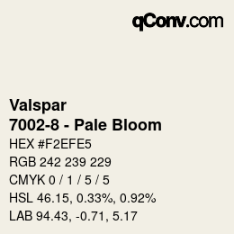 Color code: Valspar - 7002-8 - Pale Bloom | qconv.com