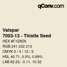 カラーコード: Valspar - 7003-13 - Thistle Seed | qconv.com