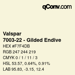 Color code: Valspar - 7003-22 - Gilded Endive | qconv.com